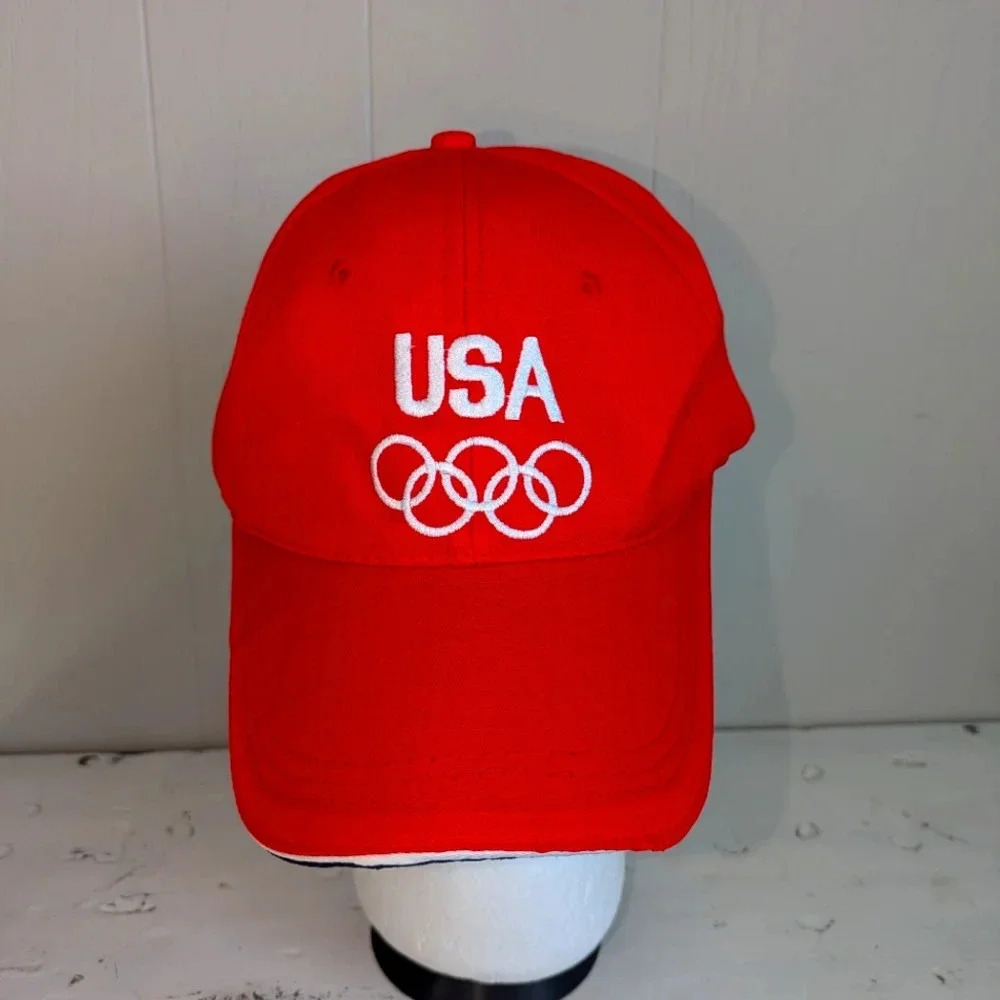 Olympics Hat Team USA Vintage‎ Baseball Cap Hook Loop Unisex One Size